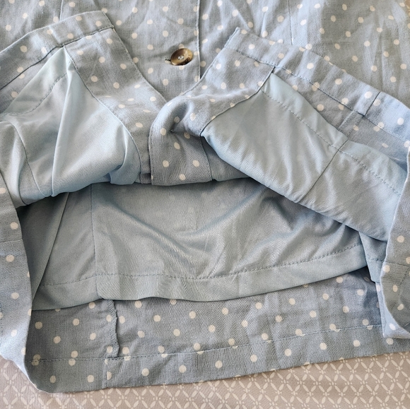New Large Japna Baby Blue Polka Dot Mini Dress - Picture 9 of 9